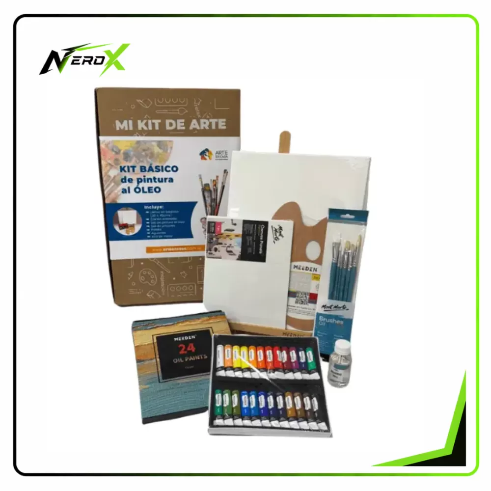 Kit basico de pintura al OLEO c/atril de mesa